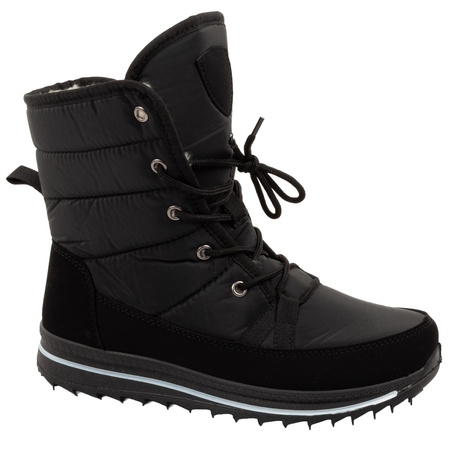 Progress Damen-Winterstiefel, Schwarz, Gefüttert, Lammfellfutter