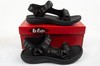 Lee Cooper Herren-Sandalen mit Klettverschluss für den Sommer und den Strand, leicht, schwarz