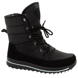 Progress Damen-Winterstiefel, Schwarz, Gefüttert, Lammfellfutter