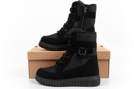 Progres Damen-Winterschuhe [PROGJ-24-148] isoliert, schwarz.