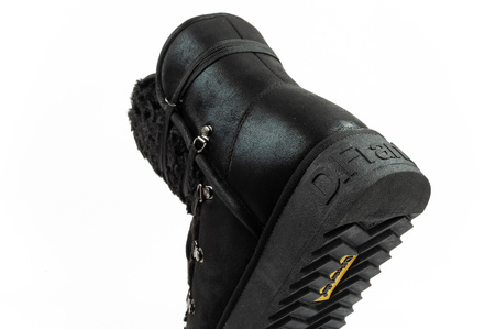 D. Franklin Damen Winterstiefel, modisches Fellfutter, isoliert, schwarzer High-Top