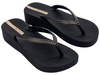 Ipanema Damen Mesh XI Plat Fem Plateau-Flip-Flops, Schwarz