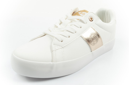 Lee Cooper Damen-Sneaker, modisches Weiß und Gold