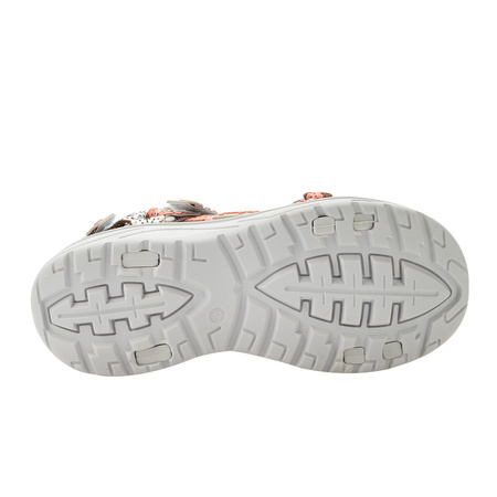 Lee Cooper Damen-Sandalen mit Klettverschluss für den Sommer und den Strand, Hellgrau und Rosa