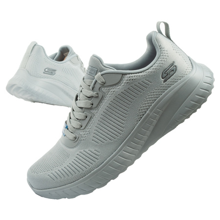 Skechers Bobs Squad Chaos Damen-Sneaker, leicht, modisch, Grau