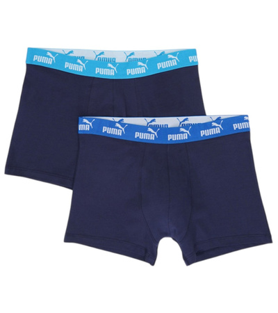 Puma Herren-Boxershorts, 2er-Pack, Marineblau, bequeme Baumwolle