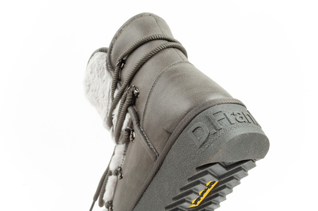 D. Franklin Damen Winterstiefel, modisches Fellfutter, Grau