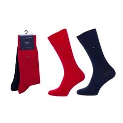 Tommy Hilfiger Herrensocken [371111 085] 2 PACK, rot, marineblau.