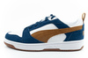 Puma Rebound v6 Herren-Sneaker, modisch, bequem, Weiß, Marineblau, Braun