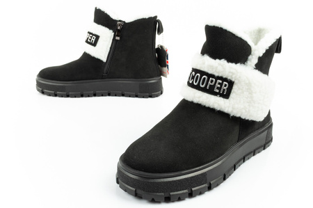 Lee Cooper Damen-Winterstiefel, modisches Schaffell, isoliertes Leder