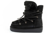 D. Franklin Damen Winterstiefel, modisches Fellfutter, Schwarz
