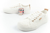 Lee Cooper Damen-Sneaker, modische weiße Schnürung