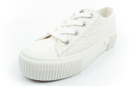 Lee Isla Damen-Sneaker, Weiß, Plateau, Schnürung