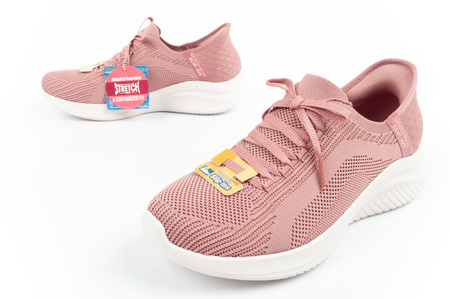 Skechers Ultra Flex Damen Sport-Schuhe Sneakers SLIP-INS bequem Rosa