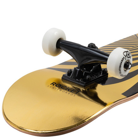 Rocket Twisted Foli Gold 7,5" Skateboard [RKT-COM-1555], mehrfarbig.