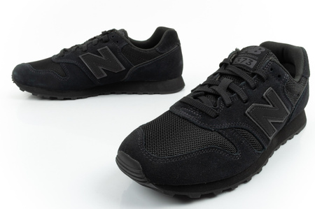 New Balance 373 Herren-Sneaker, modisches schwarzes Leder