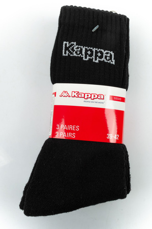 Kappa schwarz lange Socken [34113IW 901] 3er-Pack