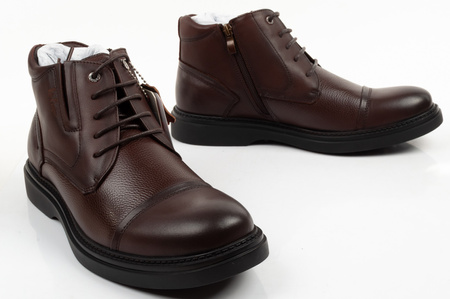 Elegante, braune Herren-Ankle-Boots aus Leder von Lee Cooper