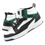 Puma Rebound v6 Herren-Sportschuhe [392326 16], Schwarz, Weiß und Grün.