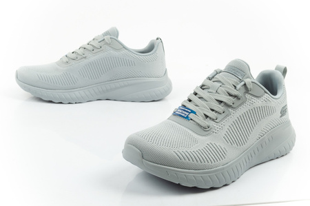 Skechers Bobs Squad Chaos Damen-Sneaker, leicht, modisch, Grau