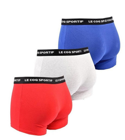 Le Coq Sportif Boxershorts Unterhosen Herren 3er-Pack rot grau marineblau