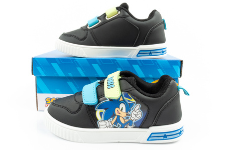 Leomil Sonic Leichte Kinder-Sneaker mit Klettverschluss, Schwarz