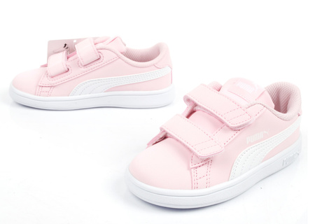 Puma Smash v2 Kindersportschuhe [365183 49], Rosa und Weiß.