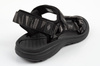 Lee Cooper Herren-Sandalen mit Klettverschluss für den Sommer und den Strand, leicht, schwarz