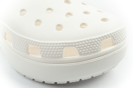 Crocs Klassische Plateau-Clog-Sandalen für Damen und Herren, Weiß, Unisex, modisch