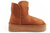 D. Franklin Damen-Winterstiefel, modische, pelzgefütterte, isolierte Stiefeletten in Braun