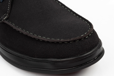 Elegante Herren-Ankle-Boots aus Leder mit Reißverschluss in Marineblau von Lee Cooper