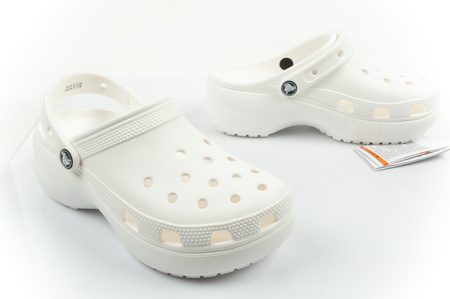 Crocs Klassische Plateau-Clog-Sandalen für Damen und Herren, Weiß, Unisex, modisch