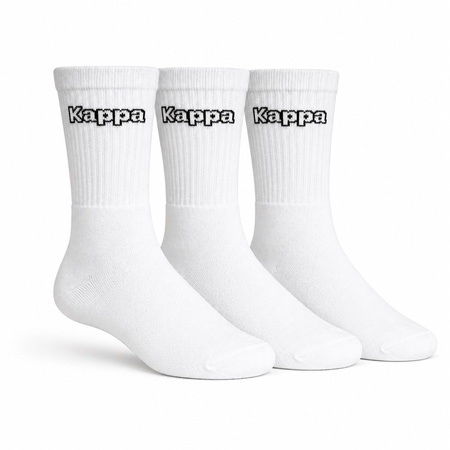 Kappa weiße lange Socken [34113IW 900] 3er-Pack