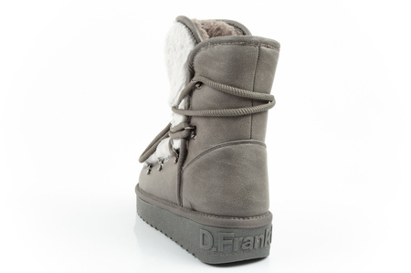 D. Franklin Damen Winterstiefel, modisches Fellfutter, Grau