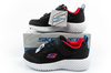 Skechers Bounder Kinder-Sportschuhe mit Klettverschluss, leicht, modisch, schwarz