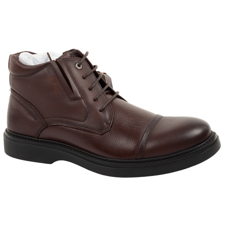Elegante, braune Herren-Ankle-Boots aus Leder von Lee Cooper