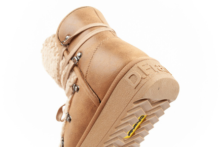 D. Franklin Damen Winterstiefel, modisches Fellfutter, isoliert, Braun und Beige