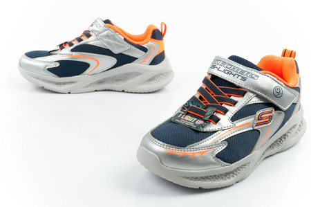 Skechers Glow Strider LED Kindersneaker für Jungen in Silber
