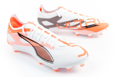 Puma Ultra 5 Match FG/AG Fußballschuhe, Firm Ground, Weiß/Orange
