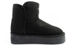 D. Franklin Damen-Winterstiefel, modische, pelzgefütterte, isolierte schwarze Stiefeletten