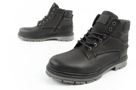 Wrangler Allan Mid Herren Chelsea Boots, elegante Lederstiefelette, Schwarz