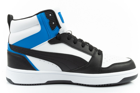 Puma Rebound v6 Herren-Sportschuhe [392326 20], Schwarz, Weiß und Blau.