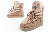 D. Franklin Damen Winterstiefel, modisches Fellfutter, brauner High-Top