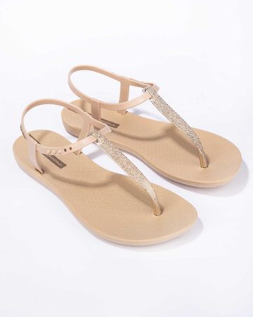 Ipanema Sandal Class Damen-Flip-Flops in Hellbeige mit Gold