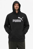 Puma Herren-Kapuzenpullover mit Kängurutasche, Schwarz, Modische Baumwolle