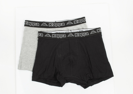 Kappa Herren-Boxershorts [351K1JW A8O] 2 PACK, grau, schwarz.