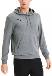 Puma Herren-Kapuzenpullover aus grauer Baumwolle mit Kängurutasche Puma Kapuzenpullover.