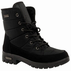 Progress Damen-Winterstiefel, Schwarz, Gefüttert, Lammfellfutter