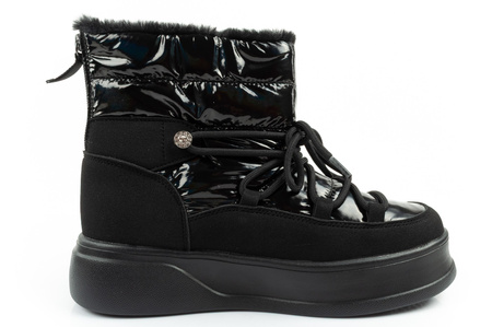 Lee Cooper Damen Winter-Wanderschuhe mit isoliertem Lackleder