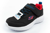 Skechers Bounder Kinder-Sportschuhe mit Klettverschluss, leicht, modisch, schwarz